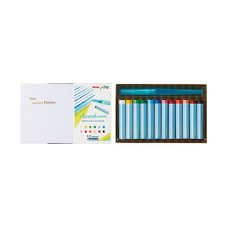 AQUASH WATERCOLOUR OIL PASTELS - 12 COLOUR SET